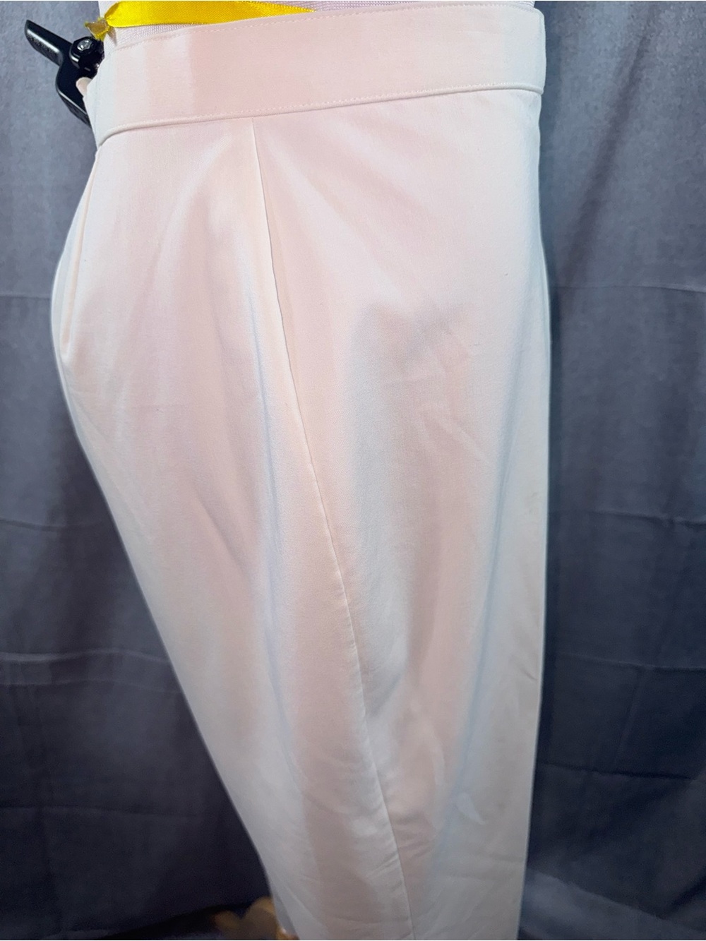 3207-Investments Straight-Leg Cream Dress Pants - Picture 2 of 3